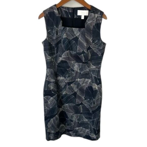 BOSS Hugo Dokysina Abstract Floral Sheath Dress Size 8 - Picture 3 of 15